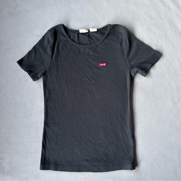Levi's Tops - Levi’s ~ Black Ribbed Basic Tee ~ Women’s Size XS